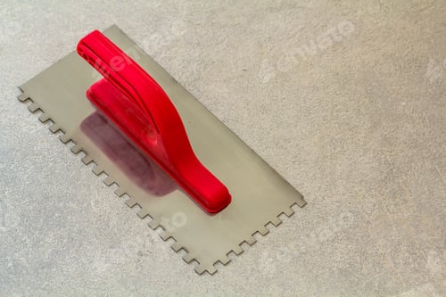Preview: Construction notched trowel is a tool for tiles installation work