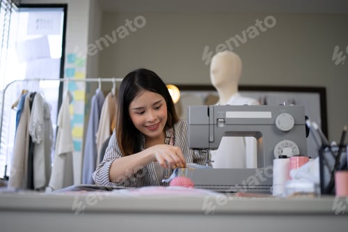 Preview: Designer make apparel at tailor workshop.