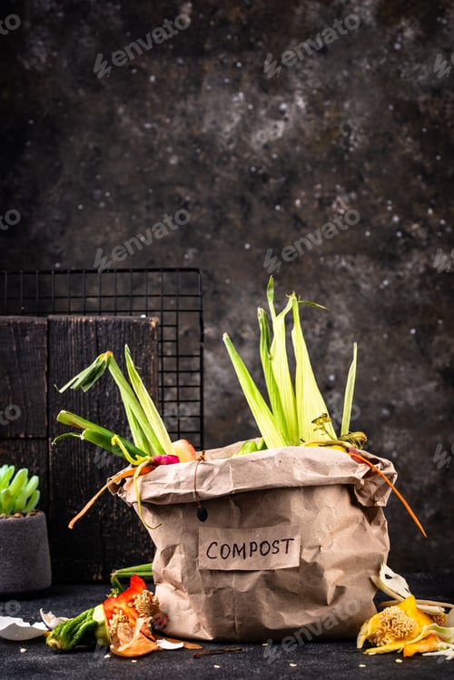Preview: Vegetable waste for making compost. Zero waste concept