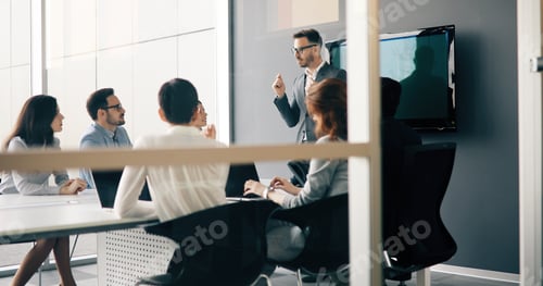 Preview: Business people conference in modern meeting room