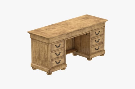 Preview: Distressed Wood Traditional Desk