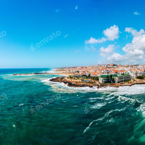 Preview: Aerial view to the Beautiful European touristic town.