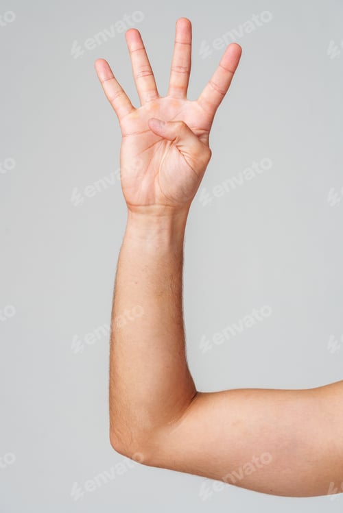 Preview: A person hand gesture against a neutral background
