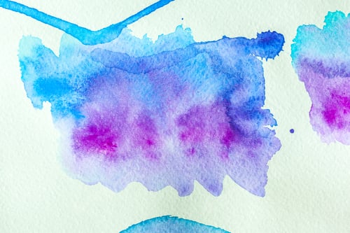 Preview: Abstract Watercolor Painting with Blue and Purple Hues