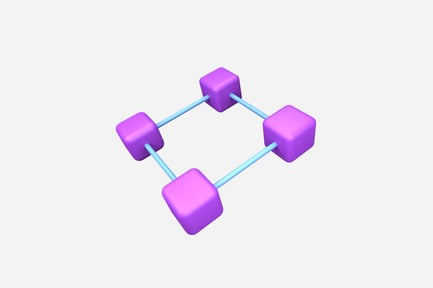 Preview: Blockchain Symbol Clean 3D Illustration