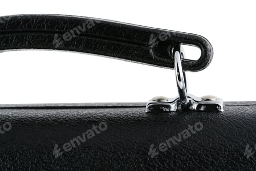 Preview: Isolated black flute case handle