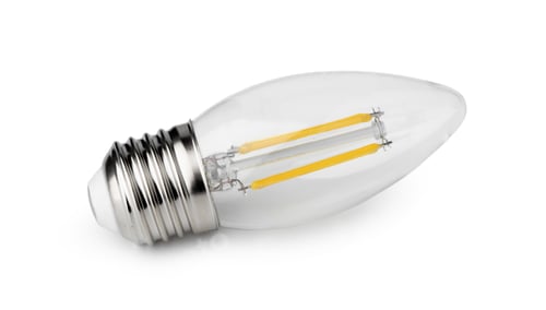 Preview: One light bulb isolated on white background