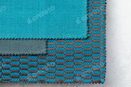 Preview: The background consists of several types of old colored tiles with different patterns on blue tone