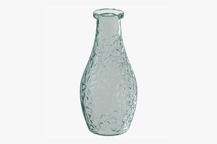 Aperçu: Vase à fleurs en verre transparent texturé