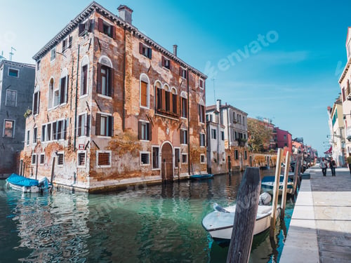 Preview: Water canal in the city of Venice, in Italy.