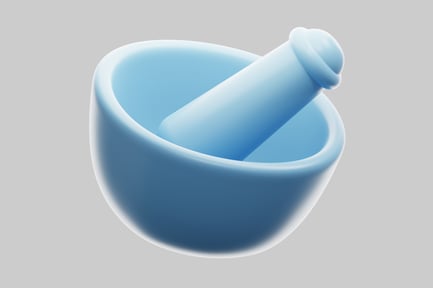 Preview: Ceramic mortar and pestle with tilted head