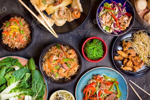 Preview: Delicious Assortment of Asian Cuisine Dishes