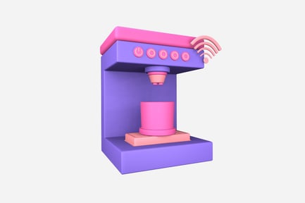 Preview: Smart Coffee Maker Clean 3D Illustration