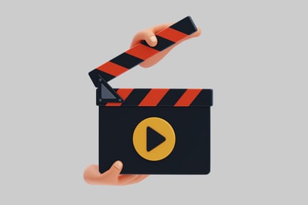 Preview: Clapperboard with hands