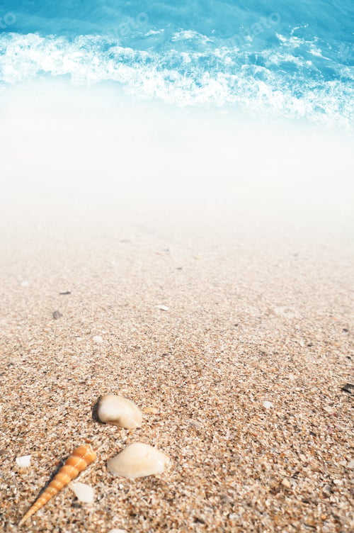 Preview: Sandy Beach And Blue Sea For Background