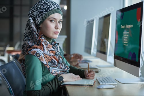 Preview: Operator working on computer at office