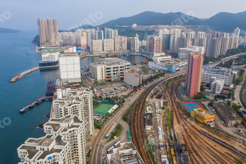 Preview: Chai Wan, Hong Kong 22 May 2019: Aerial view of Hong Kong city