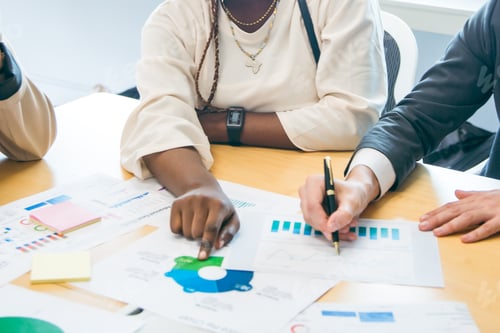 Preview: Business Meeting In Office Analyzing Financial Data