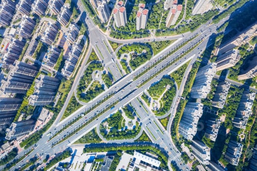 Preview: aerial view of city interchange in Xi'an