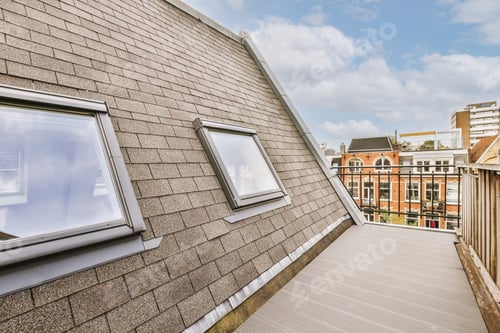 Preview: Bright balcony with door