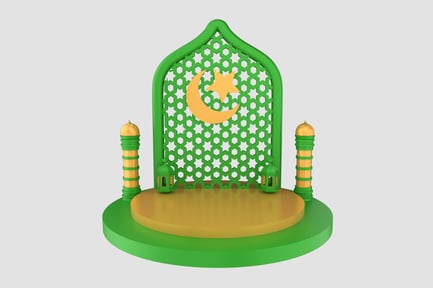 Preview: Ramadan Podium 3D illustration