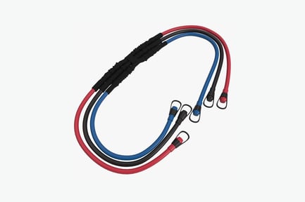 Visualização: Bandas de resistência em espiral com mosquetões