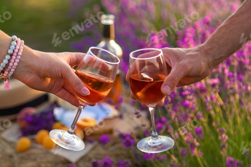 Cheers in the Meadow: A Romantic Wine Toast