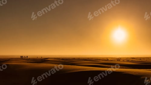 Preview: Sunrise over beach sand dunes
