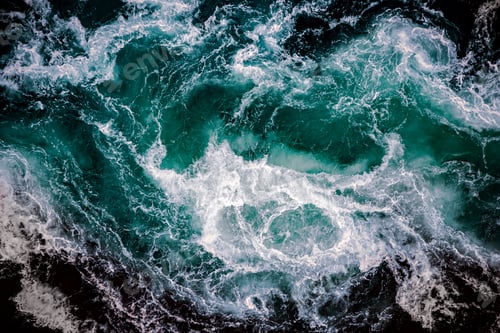 Preview: Waves of water of the river and the sea meet each