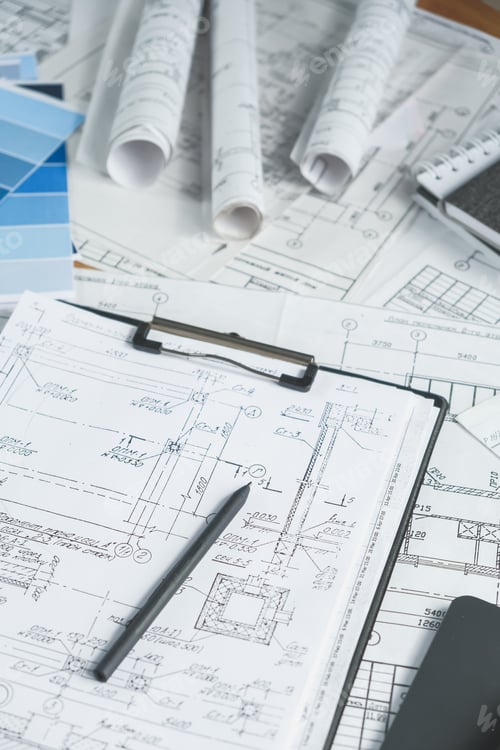 Preview: Architects concept, engineer architect designer freelance work on start-up project