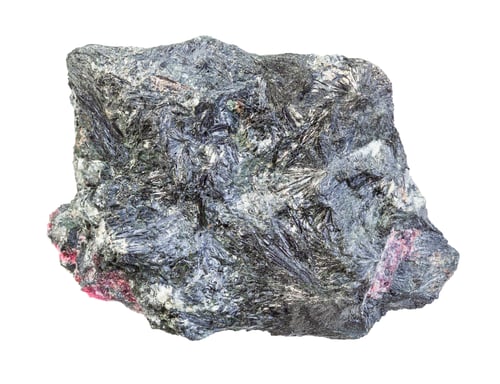 Preview: unpolished Aegirine rock isolated on white