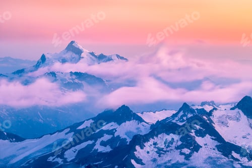 Preview: Mountains at sunset
