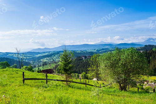 Preview: Beautiful bewitching view of a rural village