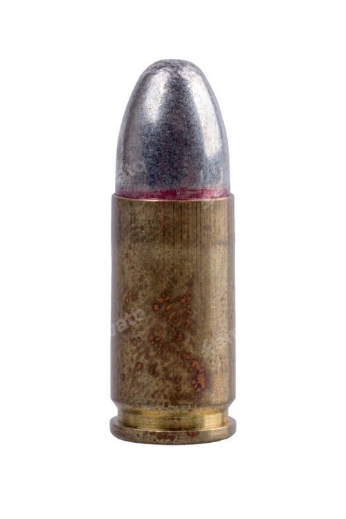 Preview: Gun bullet on a white background