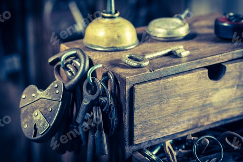 Preview: Tools to repair in old locksmiths workshop
