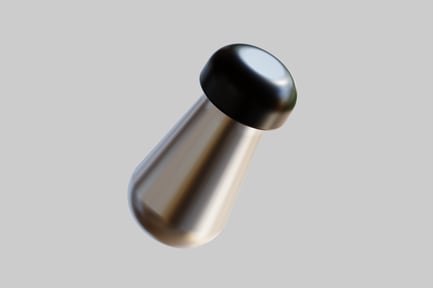 Preview: Polished door stop chrome black