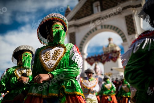 Preview: Traditional dancers in vibrant costumes at a cultural festival