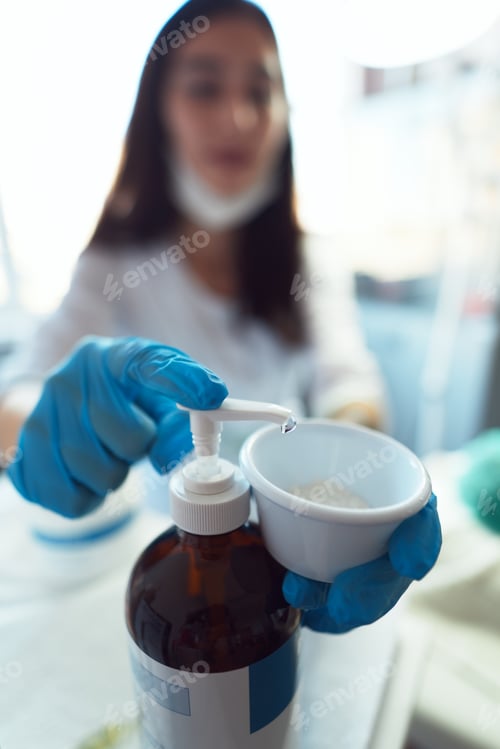 Preview: The beautician makes an enzyme peeling at the client's request.