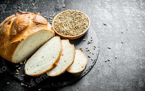 Preview: Sliced bread with grain.