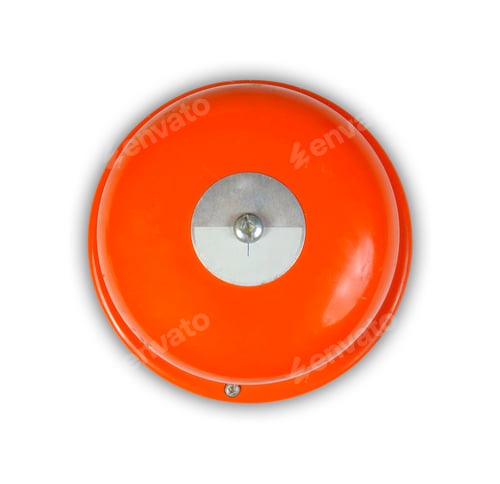 Preview: Vibrant Orange Bell Against White Background