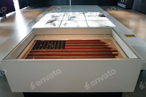 Preview: At the National Military museum flag of USA.