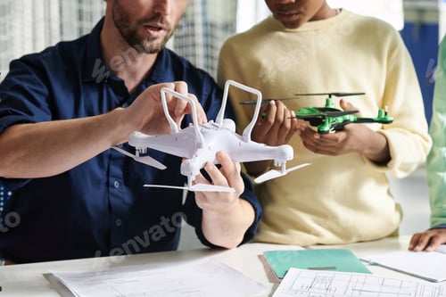 Preview: Teacher Showing How to Turn on Quadcopter