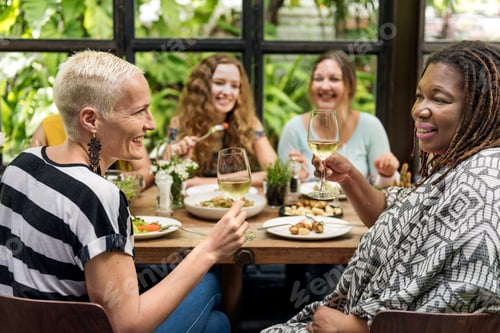 Preview: Women Communication Dinner Together Concept