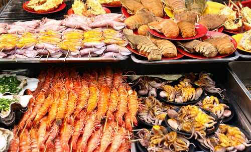 Preview: Street food, seafood, Asian food, fresh and natural