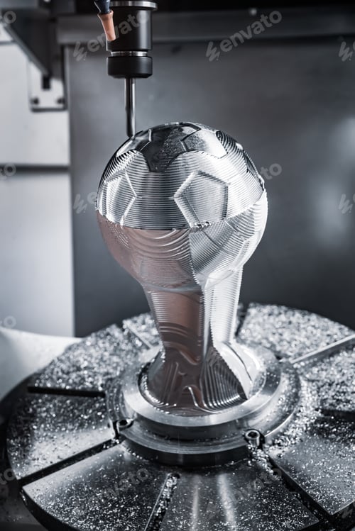 Preview: Metalworking CNC milling machine. Cutting metal modern processin
