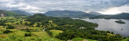 Preview: View of Derwentwater lake from Catbells mountain, England