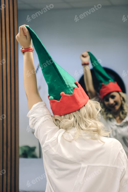 Preview: Happy woman at Christmas
