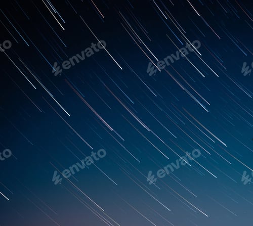 Preview: startrails on a dark blue sky