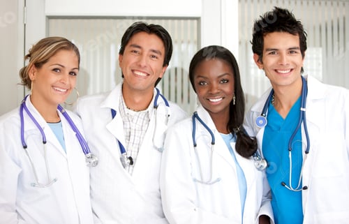 Preview: Medical Staff Standing At The Hospital Smiling