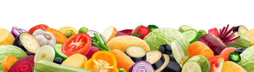 Preview: Border made of fresh vegetables, seamless pattern